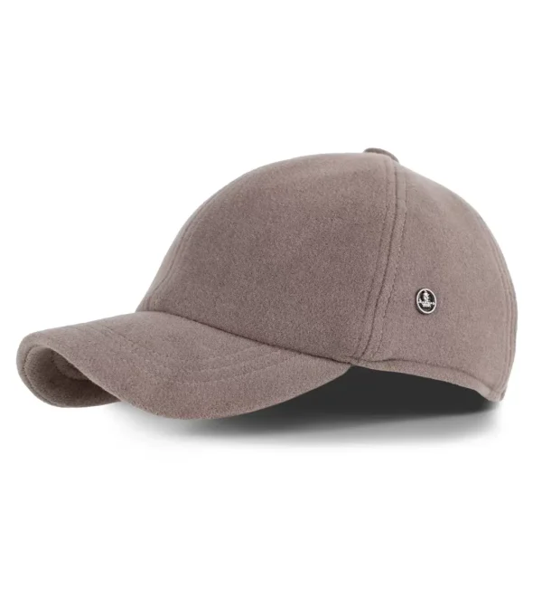 Bej Yünlü Kaşe Kışlık Kumaş Spor Şapka / Terletmez Saten Kapitone Dikişli Astar