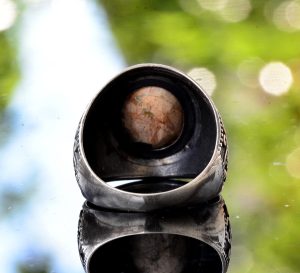 925 Ayar Gümüş Yüzük - Vintage Tasarım Doğal Arizona Turkuaz - Görsel 5