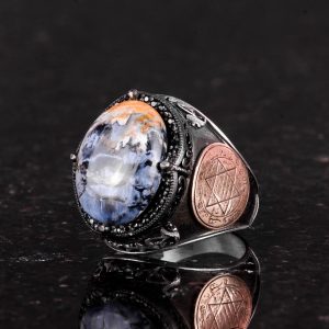 Pietersite Taşlı Yüzük - 925 Ayar Gümüş Erkek Yüzüğü - Görsel 5