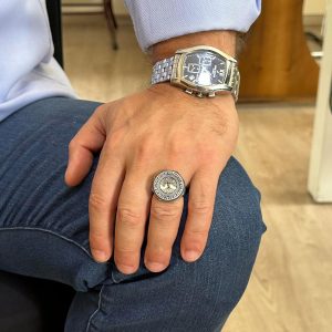 Gümüş Yüzük - Yunan Anahtarı Tasarımı ile Erkek Yüzük - Görsel 3