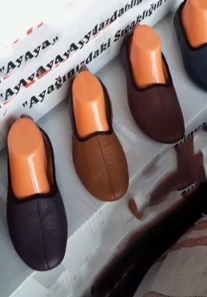 Terlik İslam Mest, Bej Kış Çorapları, Gerçek Geri Dönüşüm Deri El Yapımı Tavaf Ayakkabıları, Ayakkabılar, İslami Hediye - Görsel 8