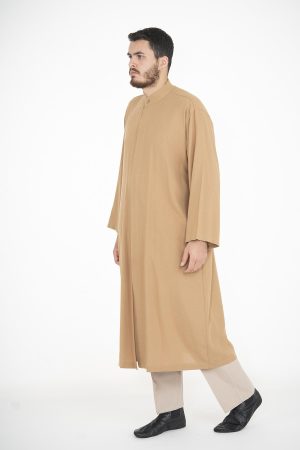 Hakim Yakalı Düz Cüppe, 1. Kaliteli Özel Kumaş, İmam Giysileri, Harakani Namaz Cüppesi, Punto Cüppe, İslami Giyim, Cubba - Görsel 3