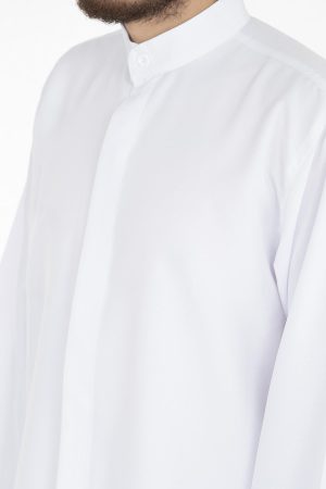 Hakim Yakalı Düz Cüppe, 1. Kaliteli Özel Kumaş, İmam Giysileri, Harakani Namaz Cüppesi, Punto Cüppe, İslami Giyim, Cubba - Görsel 7