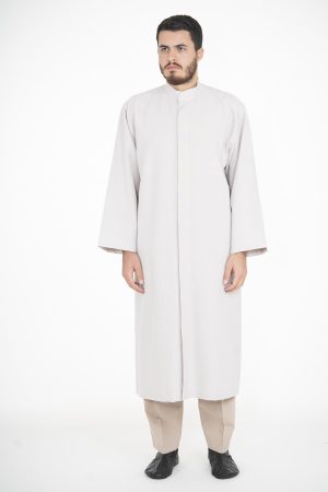 Hakim Yakalı Düz Cüppe, 1. Kaliteli Özel Kumaş, İmam Giysileri, Harakani Namaz Cüppesi, Punto Cüppe, İslami Giyim, Cubba - Görsel 4