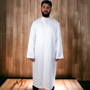 Buhara Yakalı Namaz Kıyafeti - Erkekler İçin Harakani Yeşil Cübbe, İslami Namaz Kıyafeti - Görsel 6