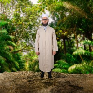 Buhara Yakalı Namaz Kıyafeti - Erkekler İçin Harakani Yeşil Cübbe, İslami Namaz Kıyafeti - Görsel 4