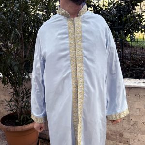 Jubbah Açık Mavi, Müslüman Uzun Kurta, Müslüman Giysileri, Namaz Cübbesi Harakani Yeşil, Cübbe, Punto Jubbah, İslam Erkek Giyim - Görsel 4