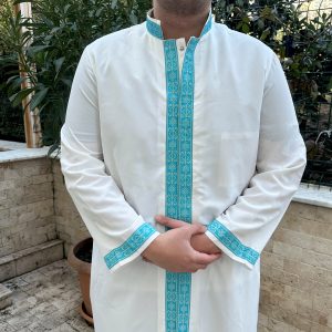 Cübbe, Müslüman Uzun Kurta, Müslüman Giysileri, Namaz Cübbesi Harakani Yeşil, Cübbe, Punto Cübbe, İslam Erkek Giyim - Görsel 3