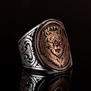 Kambo 926 Sterling Silver Wolf Ring For Men - Unique And Durable Design With Intricate Wolf Head Detail - Görsel 5